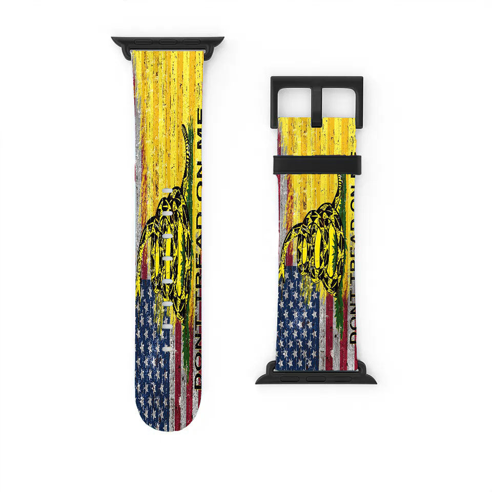 American Gadsden Flag Don'T Tread On Me Apple Watch Band 38Mm - 44Mm
