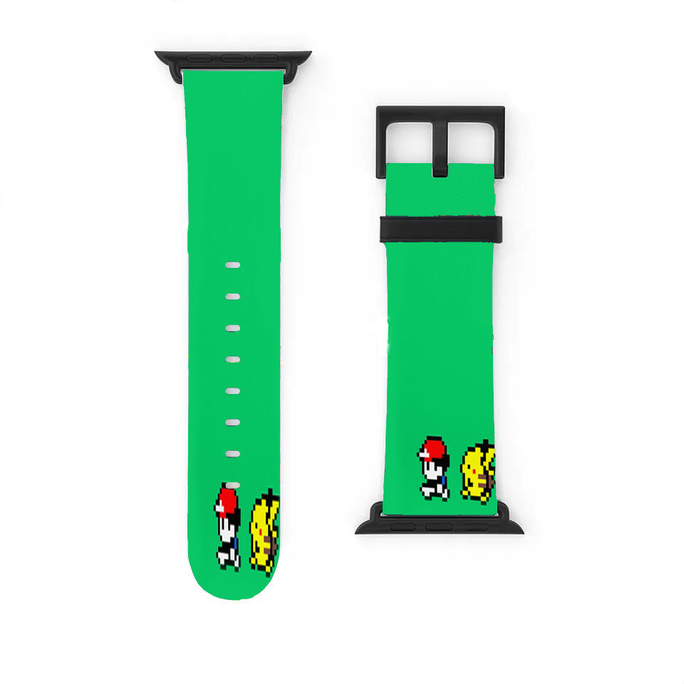 Ash And Pikachu 8 Bit Pokemon Apple Watch Band 38Mm - 44Mm