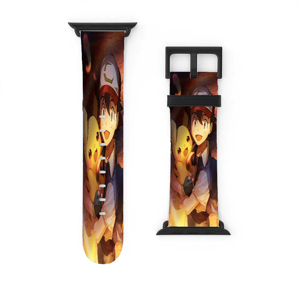 Ash Ketchum And Pikachu Illustration Apple Watch Band 38Mm - 44Mm