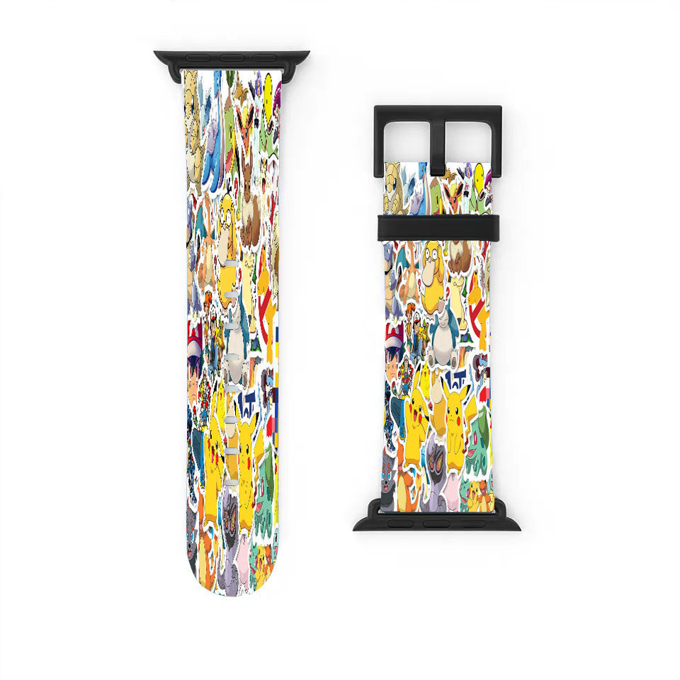 Ash R Team And Many Pokemon Sticker Apple Watch Band 38Mm - 44Mm