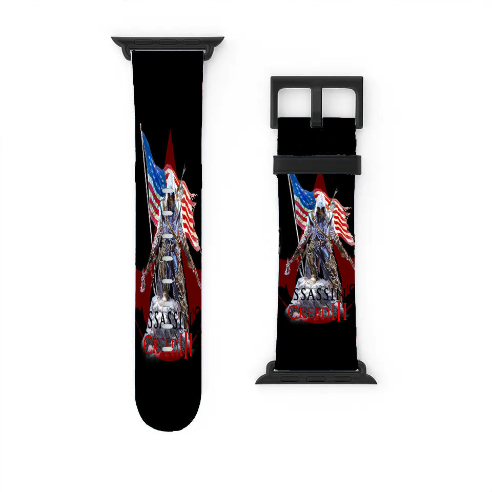 Assassin Creed 3 American Flag Apple Watch Band 38Mm - 44Mm
