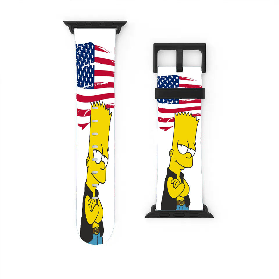 Bart Simpson Supreme Usa Apple Watch Band 38Mm - 44Mm