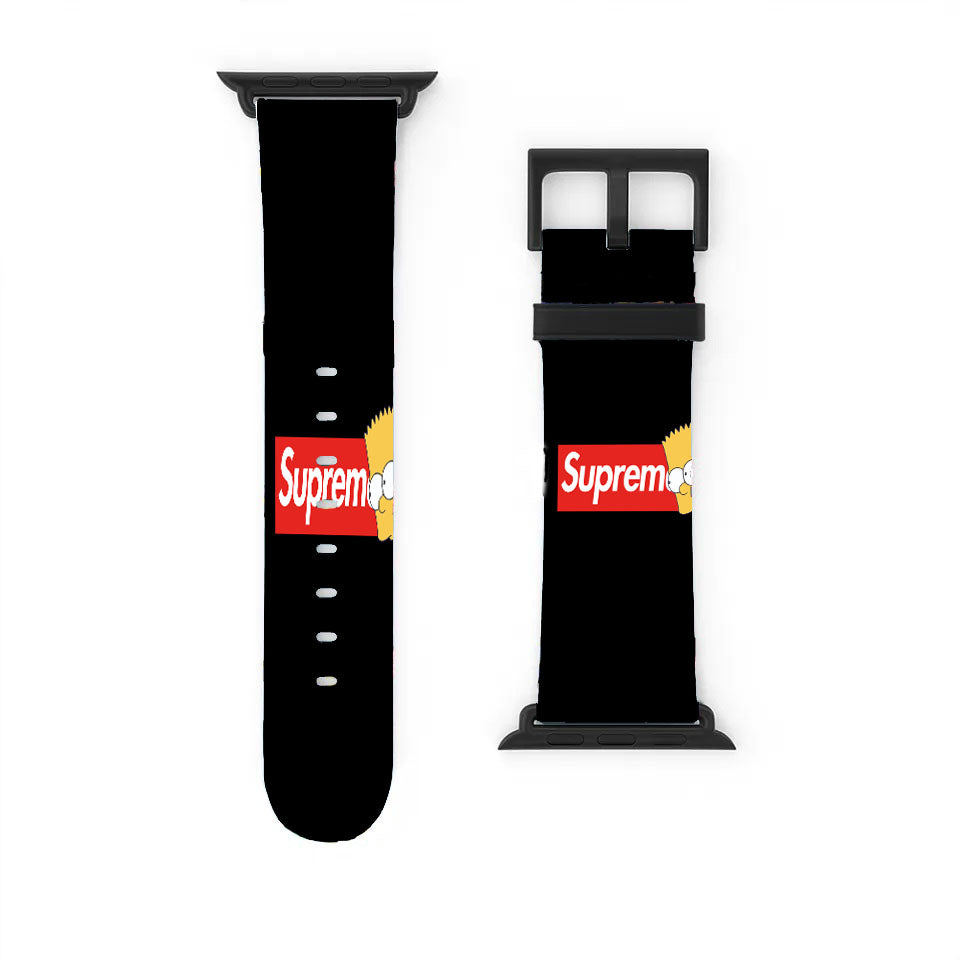 Bart Simpson Takes A Peek At The Supreme Apple Watch Band 38Mm - 44Mm