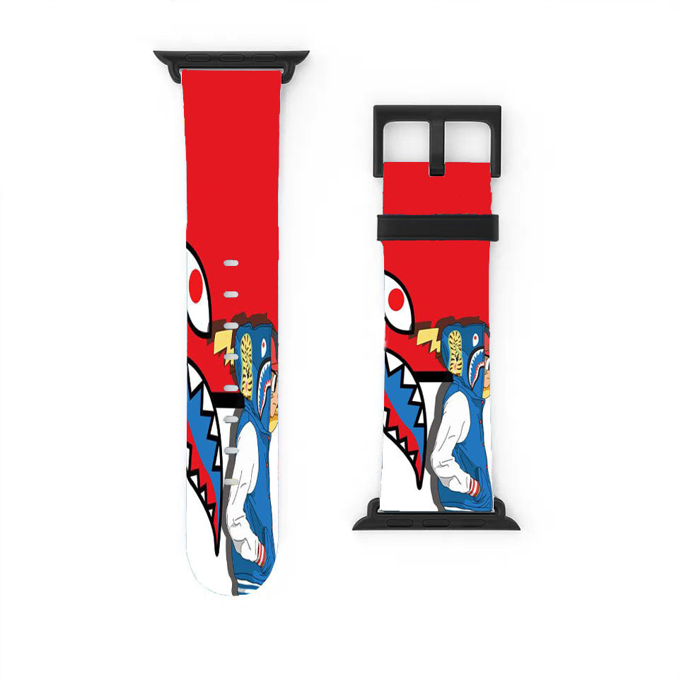 Bathing Ape Bape Shark Ash Ketchum And Pokemon Apple Watch Band 38Mm - 44Mm