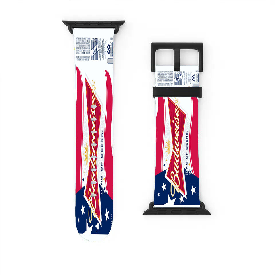 Budweiser American Flag Logo Apple Watch Band 38Mm - 44Mm