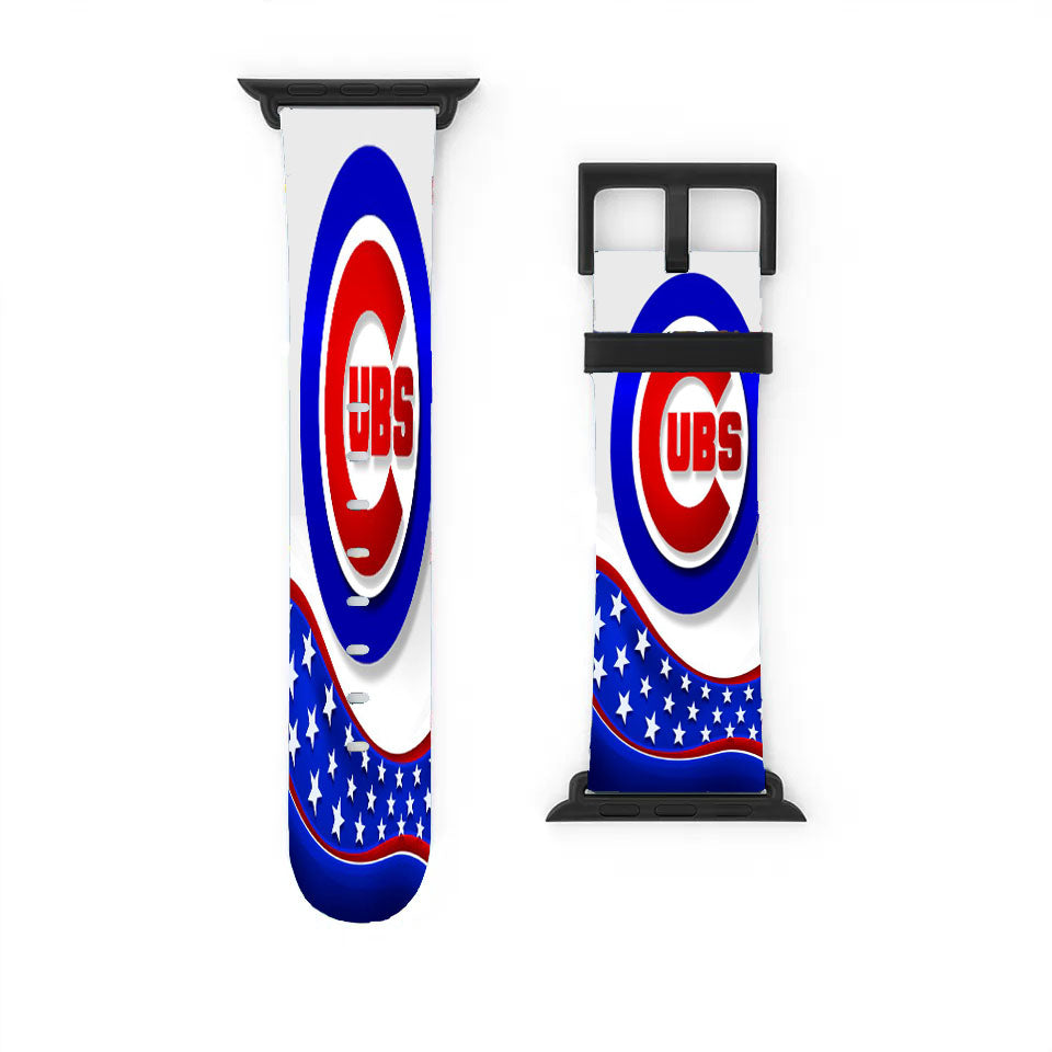 Chicago Cubs American Flag Apple Watch Band 38Mm - 44Mm