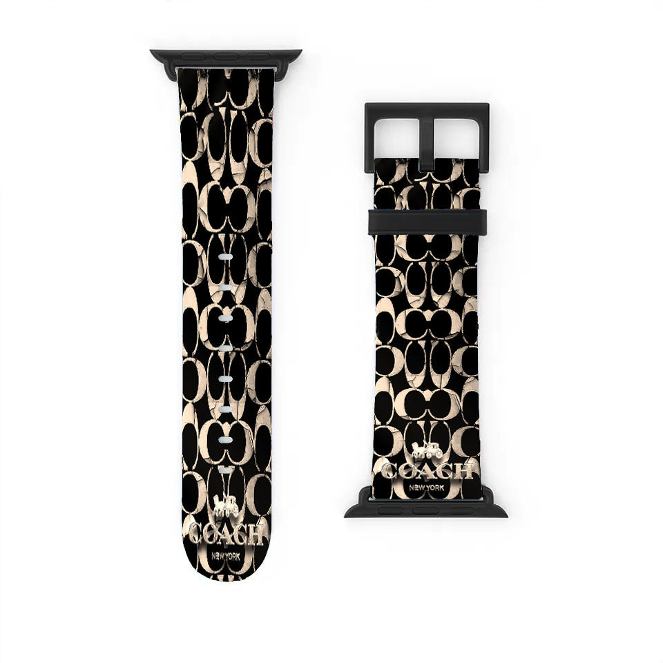 Coach Black New 889 Apple Watch Band 38Mm - 44Mm