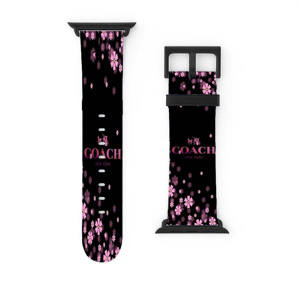 Coach Flowers Purple Sweet Apple Watch Band 38Mm - 44Mm