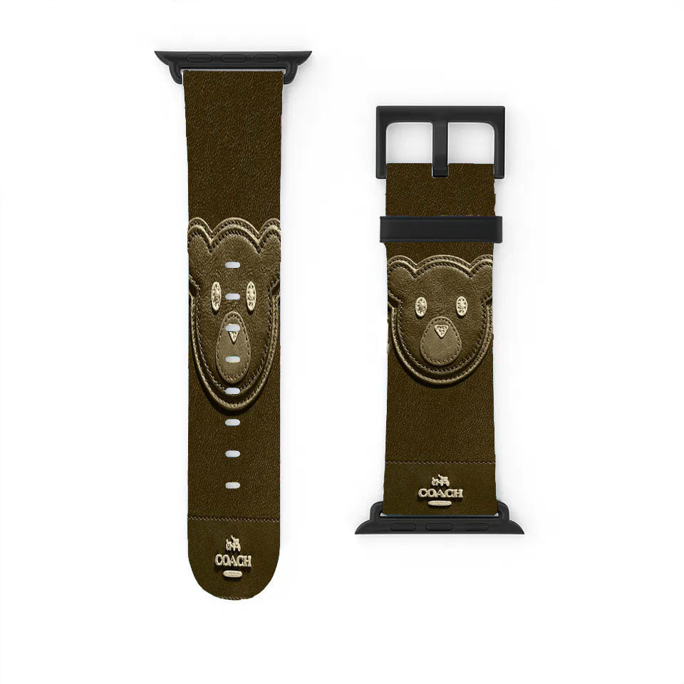 Coach New York Brown Bear Apple Watch Band 38Mm - 44Mm