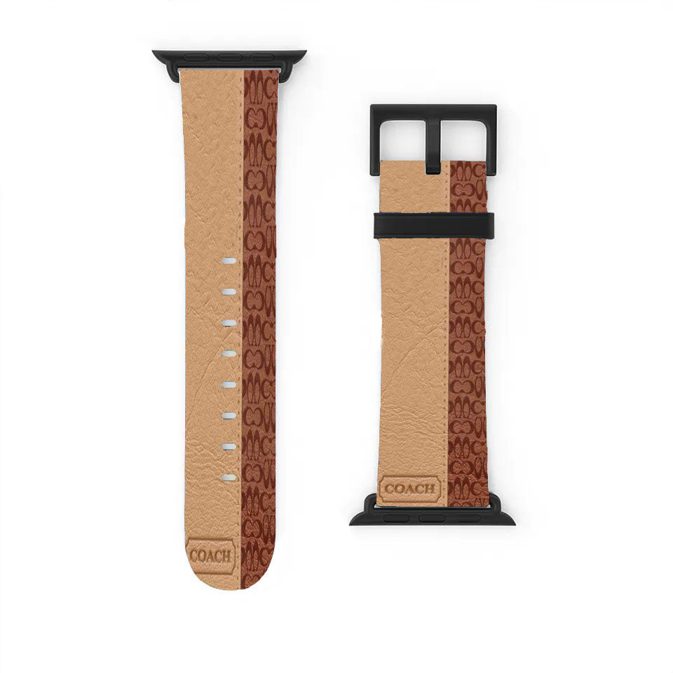 Coach New York Brown Leather Apple Watch Band 38Mm - 44Mm