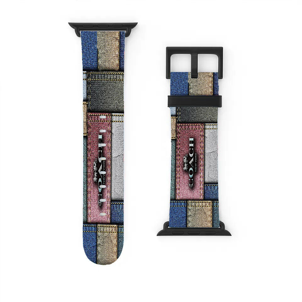 Coach New York Logo Jeans Apple Watch Band 38Mm - 44Mm