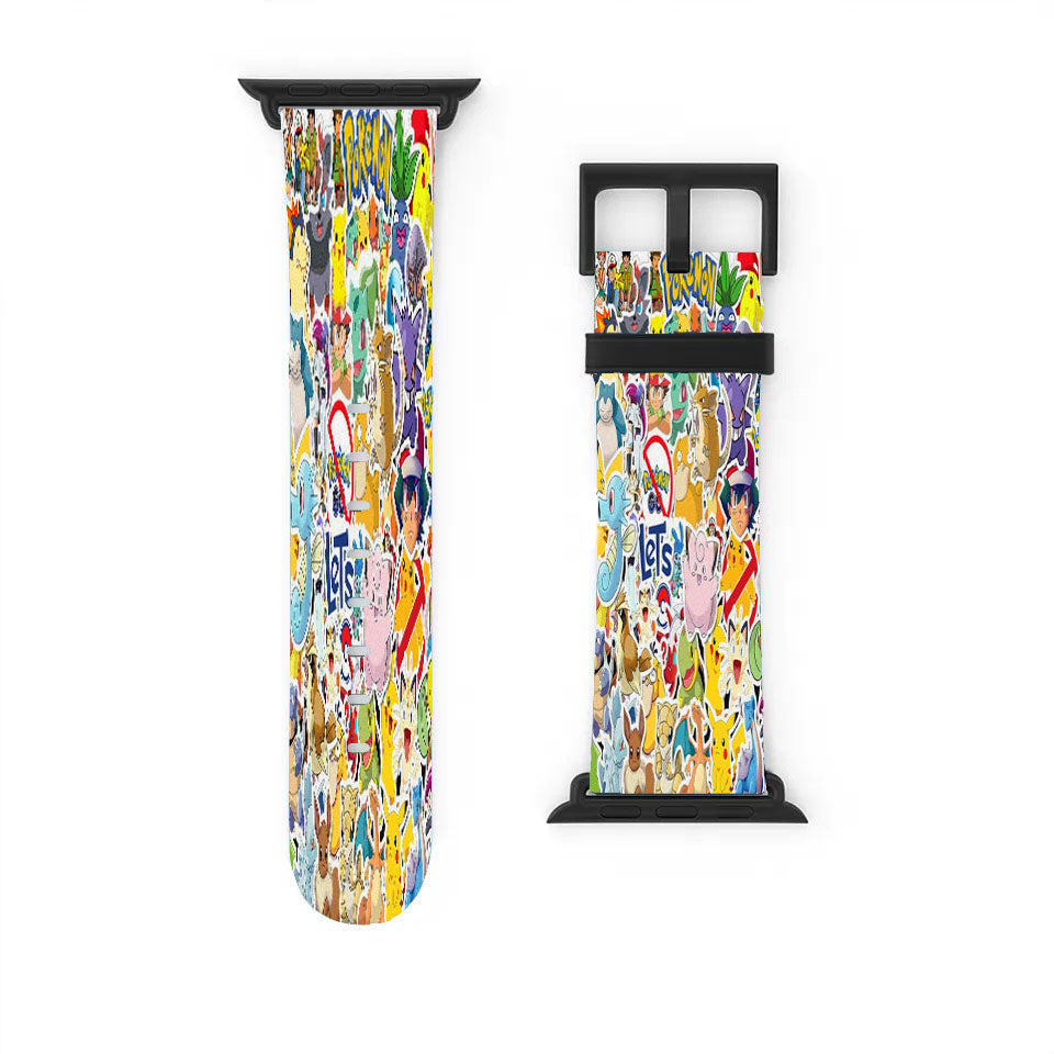 Cute All Pokemon Cartoon Characters Sticker Collection Apple Watch Band 38Mm - 44Mm