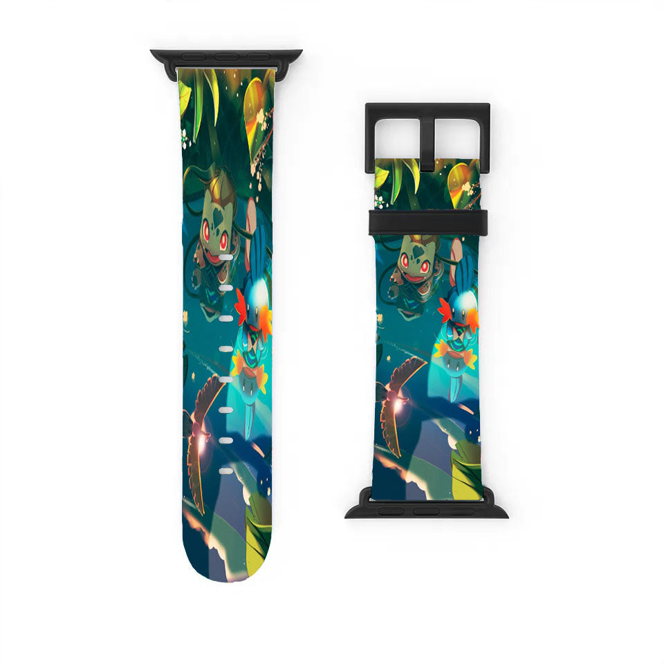 Cute Pokemon Bulbasaur And Mudkip Apple Watch Band 38Mm - 44Mm