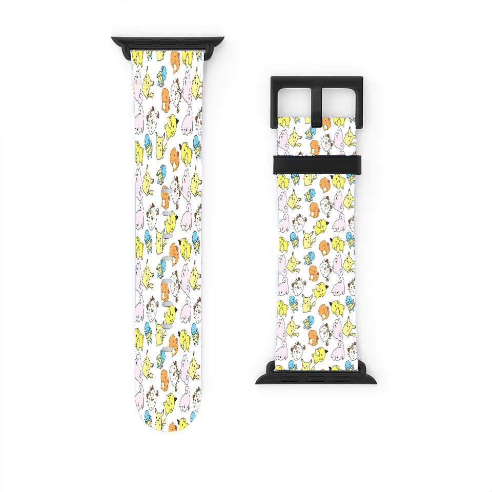 Cute Pokemon Line Pattern Apple Watch Band 38Mm - 44Mm