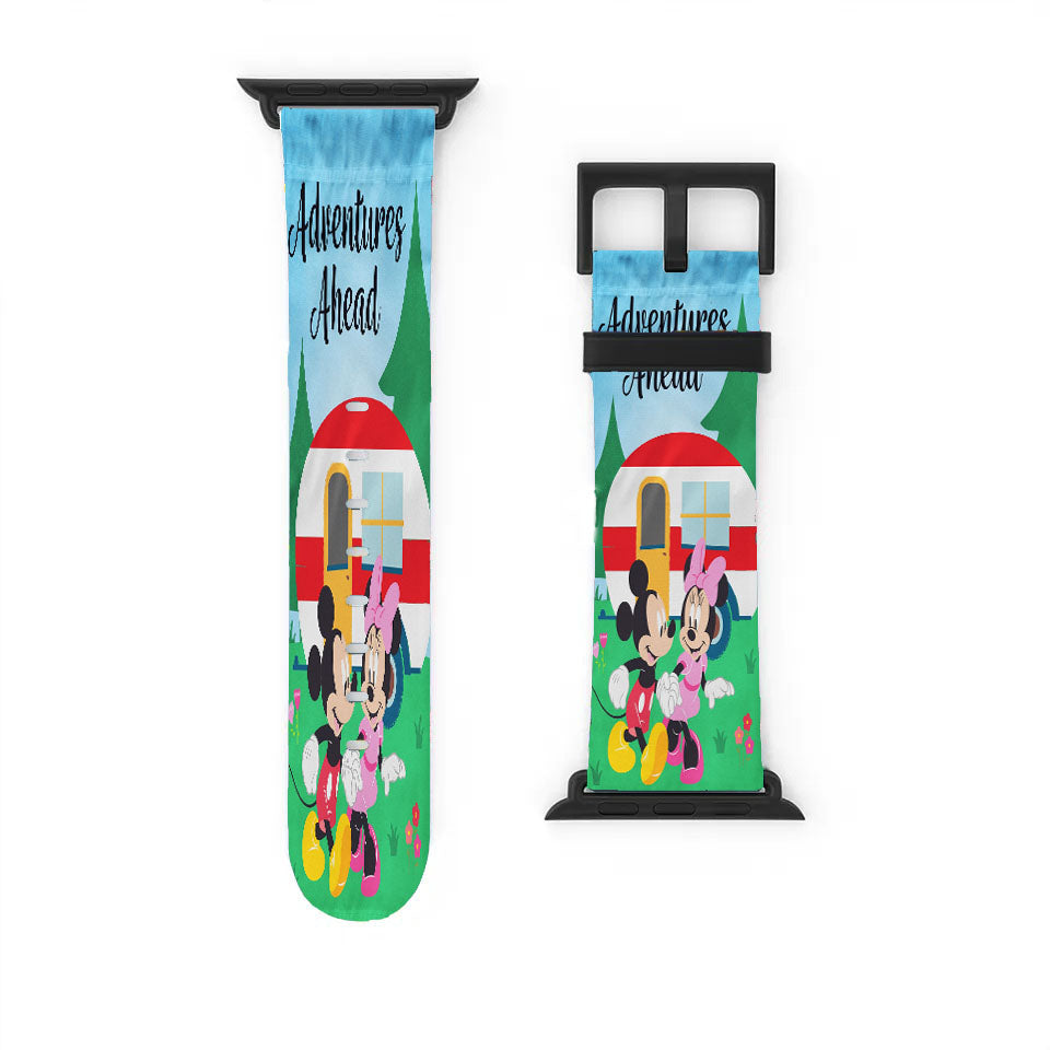 Disney Adventures Ahead Camper Mickey And Minnie Apple Watch Band 38Mm - 44Mm
