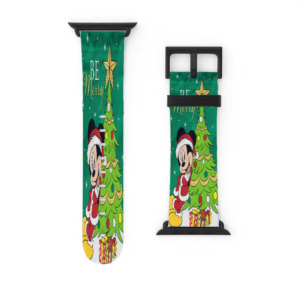Disney Be Merry Santa Mickey Apple Watch Band 38Mm - 44Mm