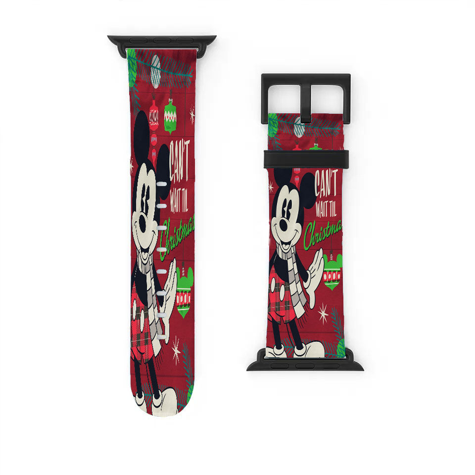 Disney Can'T Wait Til Christmas Mickey Apple Watch Band 38Mm - 44Mm