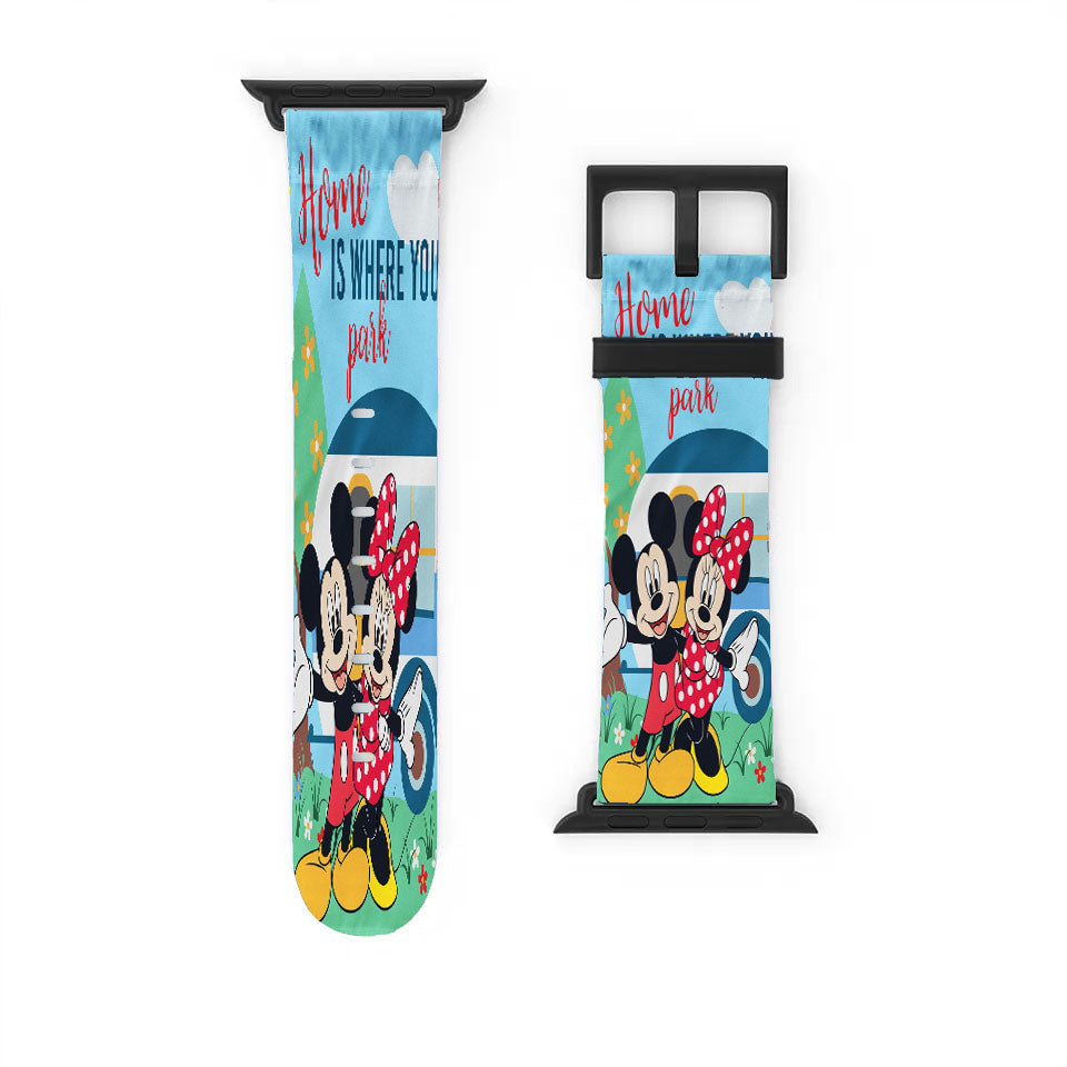 Disney Home Is Where You Park Mickey And Minnie Apple Watch Band 38Mm - 44Mm