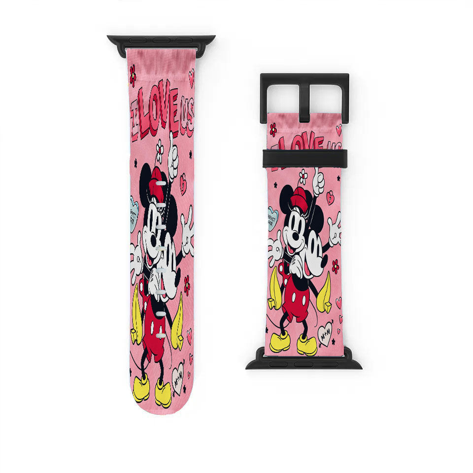 Disney I Love Us Mickey And Minnie Apple Watch Band 38Mm - 44Mm
