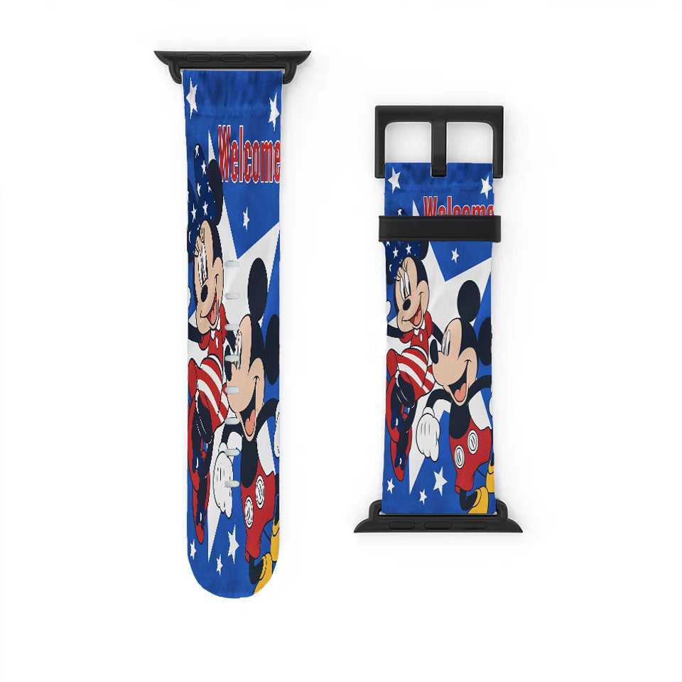 Disney Mickey And Minnie Usa Welcome Apple Watch Band 38Mm - 44Mm