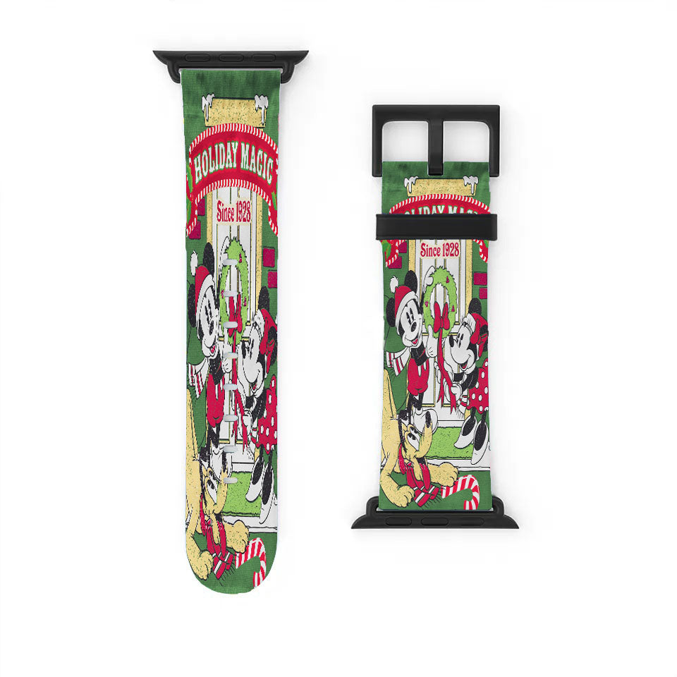 Disney Mickey Minnie Pluto Holiday Apple Watch Band 38Mm - 44Mm