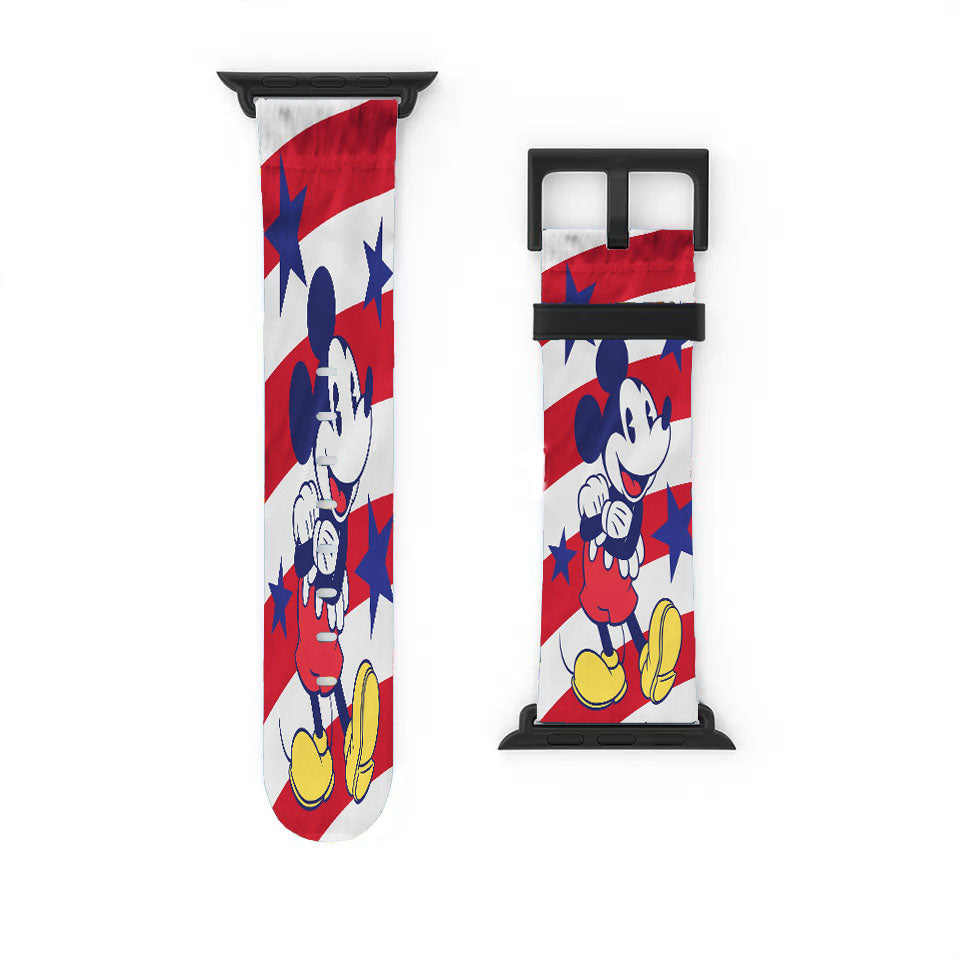 Disney Mickey Mouse Stars And Stripes Apple Watch Band 38Mm - 44Mm