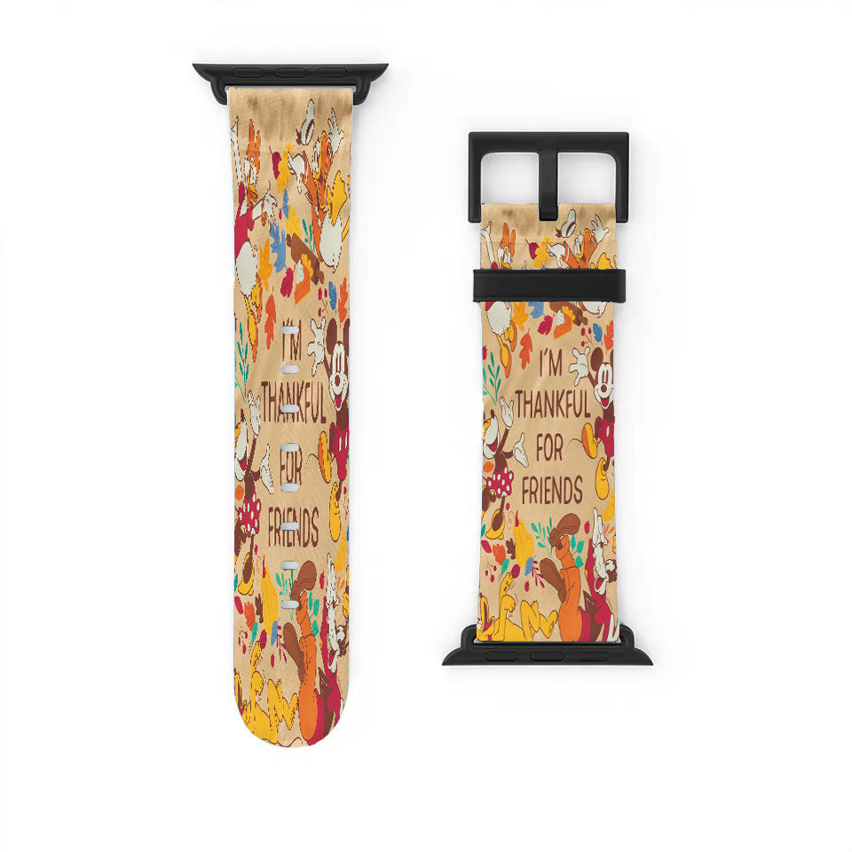 Disney Thankful For Friends Mickey And The Gang Apple Watch Band 38Mm - 44Mm