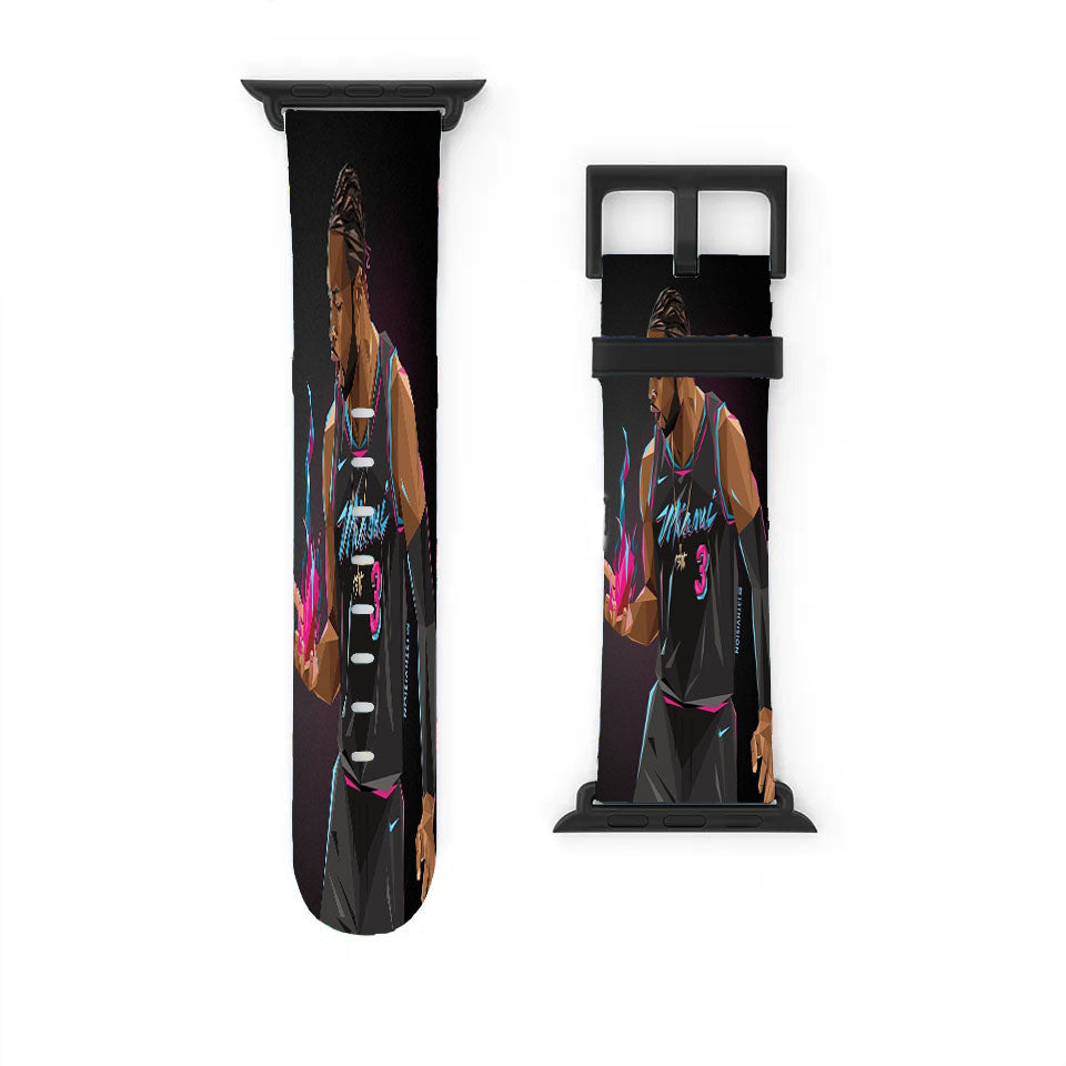 Dwyane Wade Miami Heat Art Apple Watch Band 38Mm - 44Mm