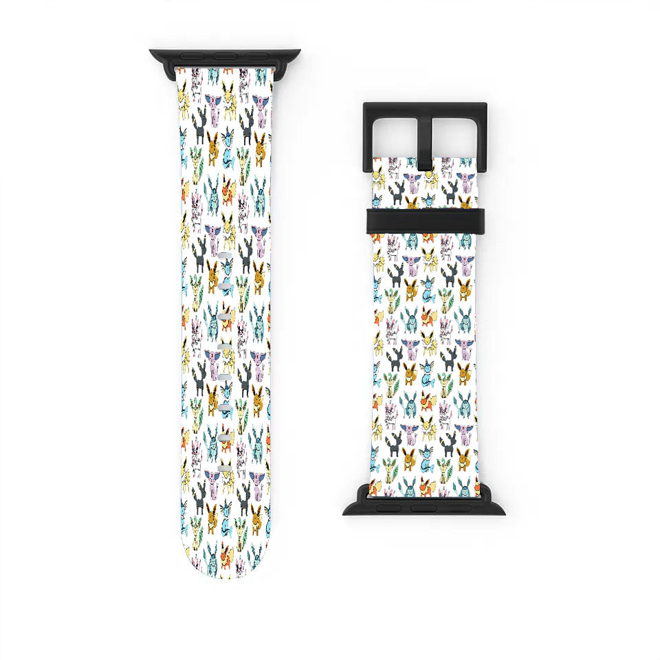 Eevee Evolutions Pattern Apple Watch Band 38Mm - 44Mm