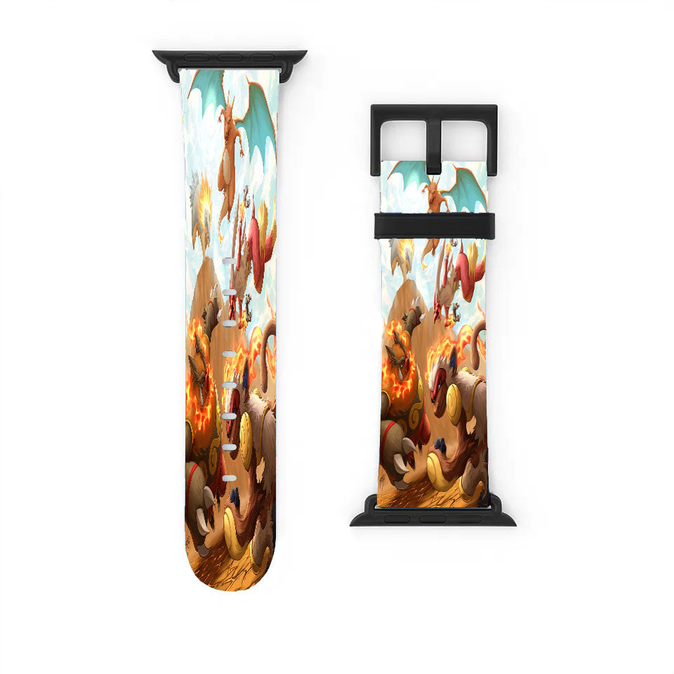 Fire Blast Pokemon Art Apple Watch Band 38Mm - 44Mm