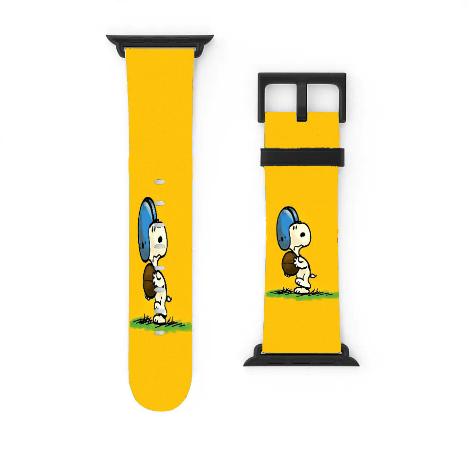 Funny Snoopy Play Football Apple Watch Band 38Mm - 44Mm