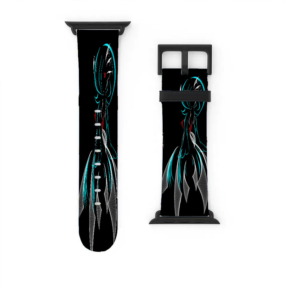 Gardevoir Pokemon Line Art On Black Apple Watch Band 38Mm - 44Mm