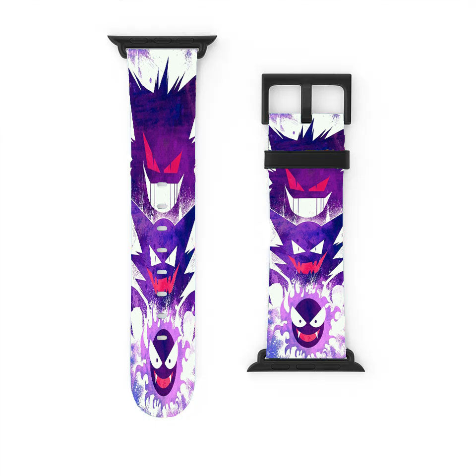 Gastly Haunter Gengar Ghost Pokemon Characters Apple Watch Band 38Mm - 44Mm