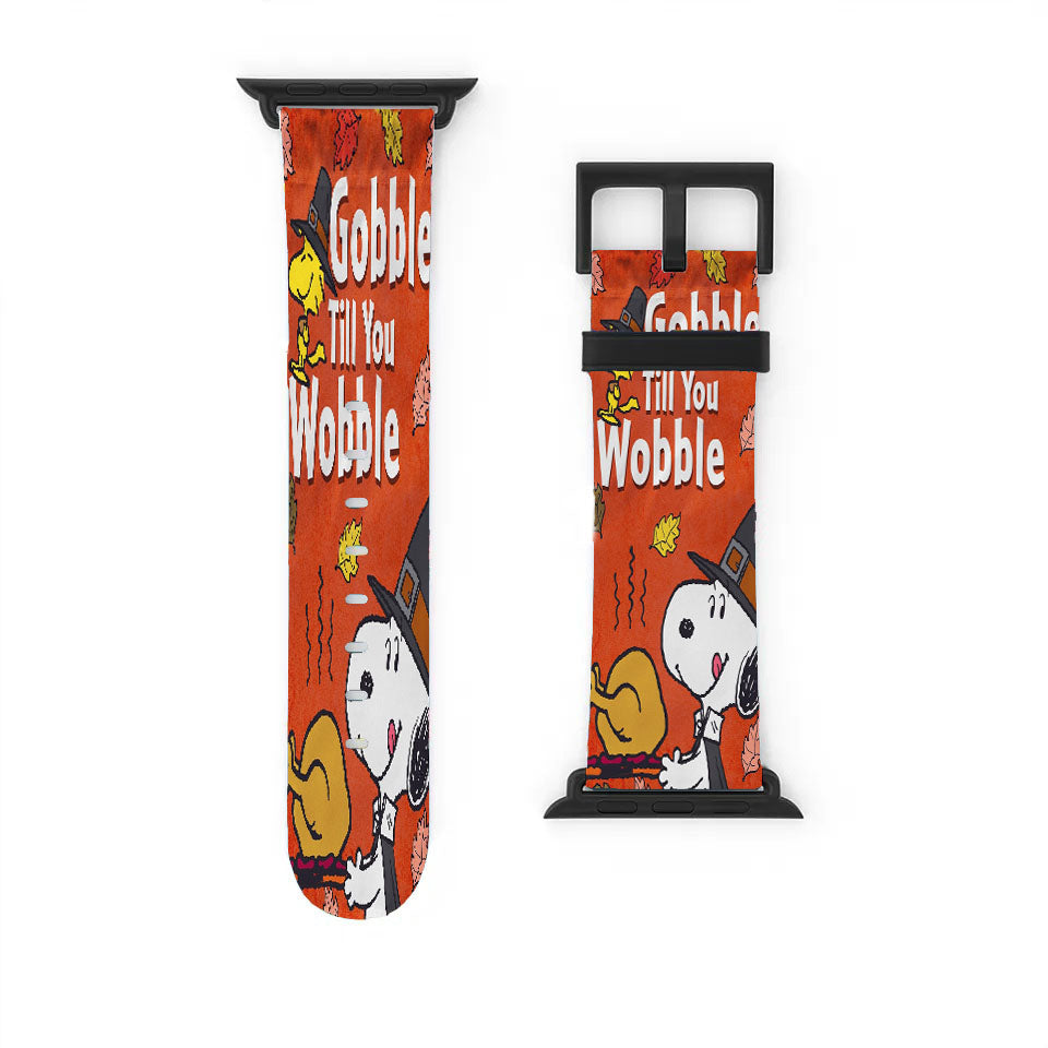 Gobble Till You Wobble Peanuts Apple Watch Band 38Mm - 44Mm