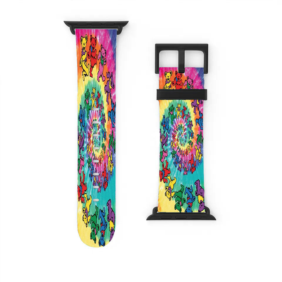 Greatful Dead Long Strange Trip It'S Been Trippy Tie Dye Apple Watch Band 38Mm - 44Mm