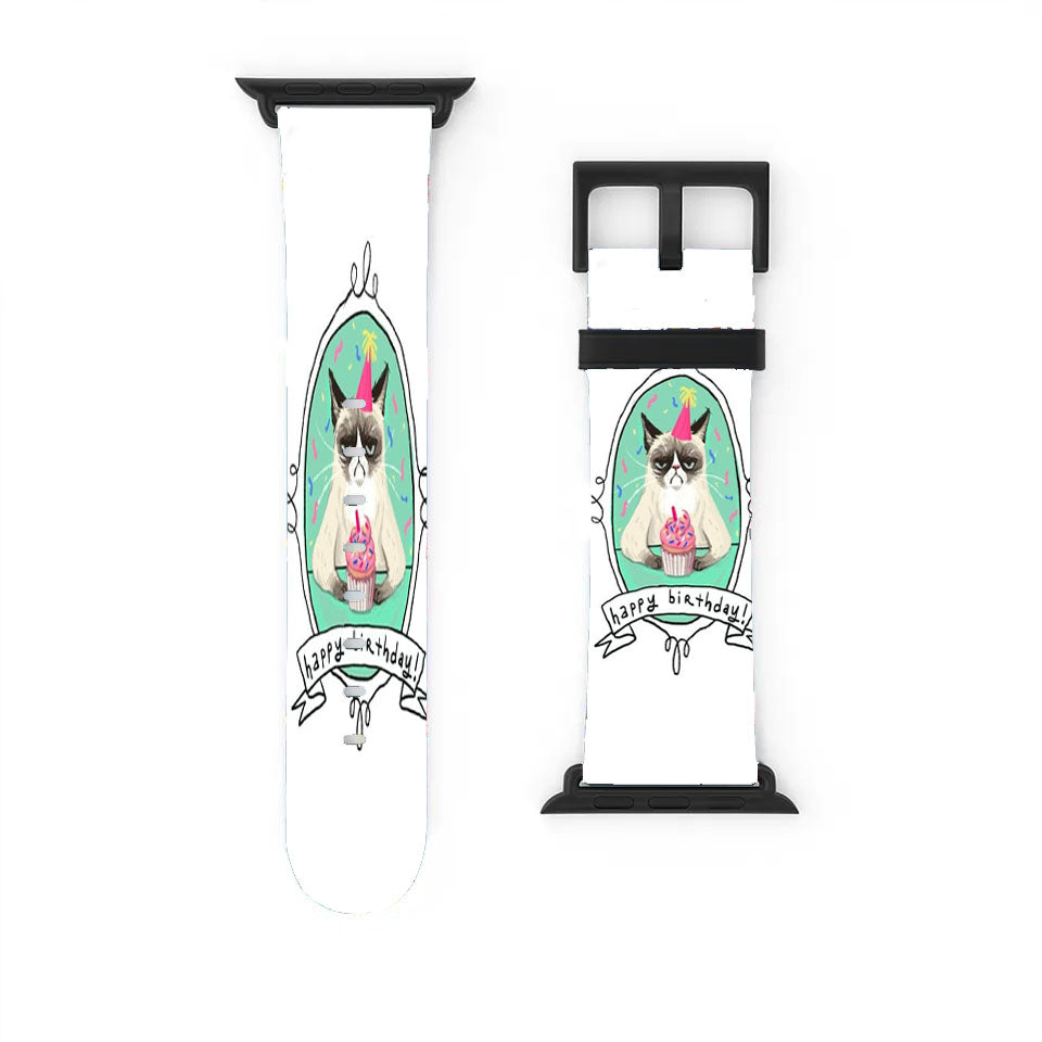 Grumpy Cat Happy Birthday  Apple Watch Band 38Mm - 44Mm