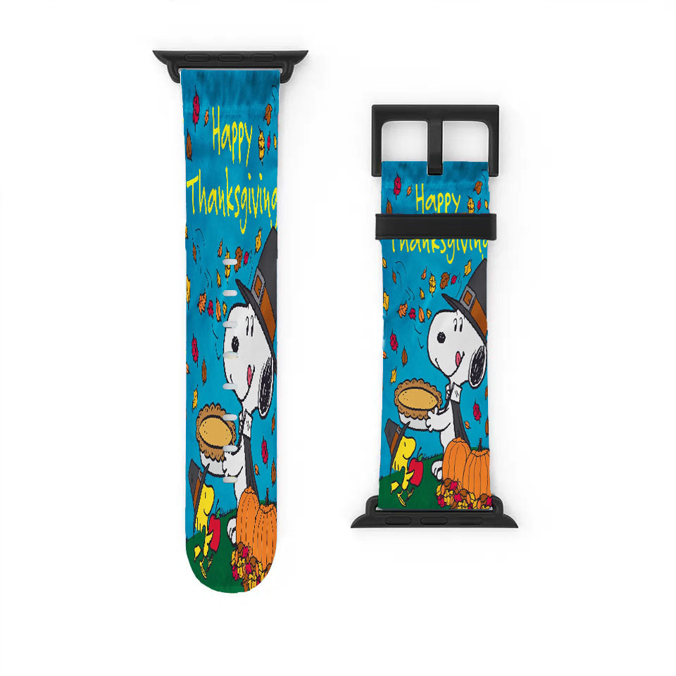 Happy Thanksgiving Snoopy Apple Watch Band 38Mm - 44Mm