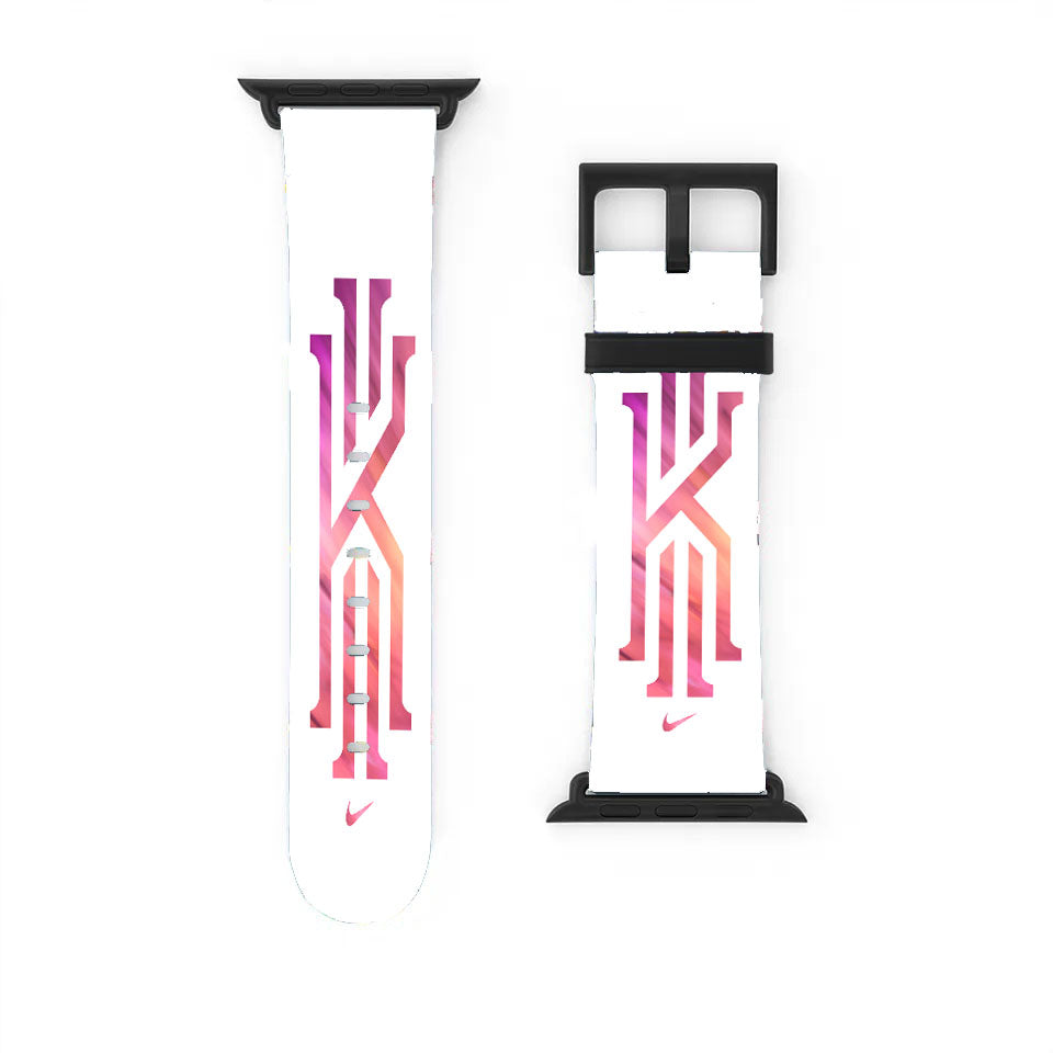 Kyrie Irving Nike White Pink Logo Apple Watch Band 38Mm - 44Mm
