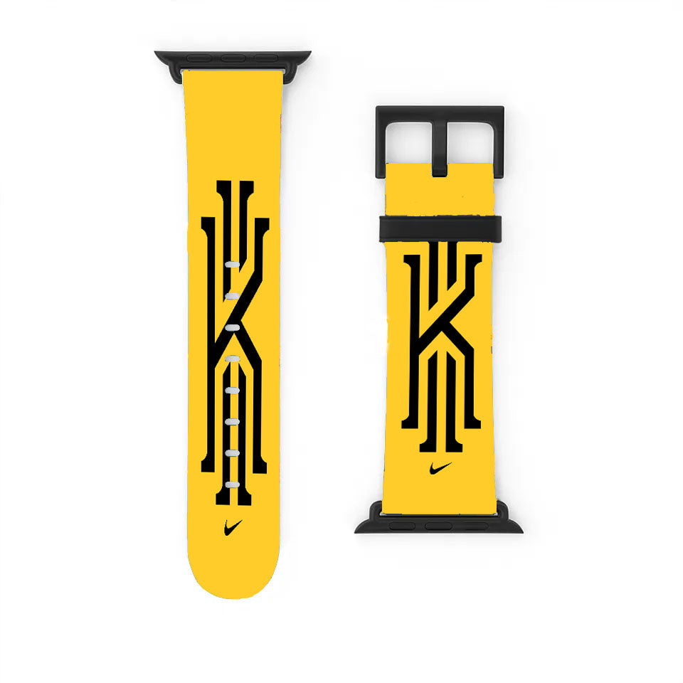 Kyrie Irving Nike Yellow Black Logo Apple Watch Band 38Mm - 44Mm