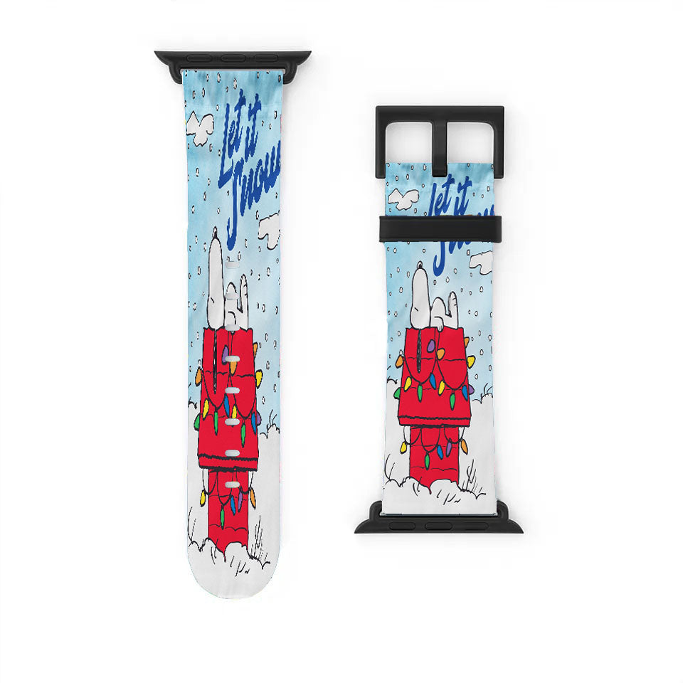 Let It Snow Snoopy Christmas Apple Watch Band 38Mm - 44Mm