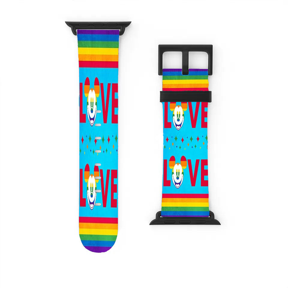 Love Is Love Pride Mickey Apple Watch Band 38Mm - 44Mm