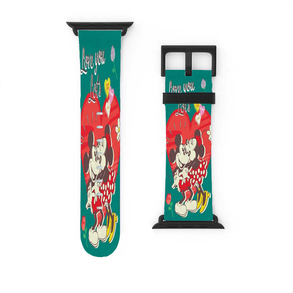 Love You Lots Mickey & Minnie Apple Watch Band 38Mm - 44Mm