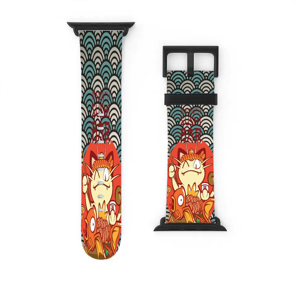 Meowth Sushi Pokemon Artwork Apple Watch Band 38Mm - 44Mm