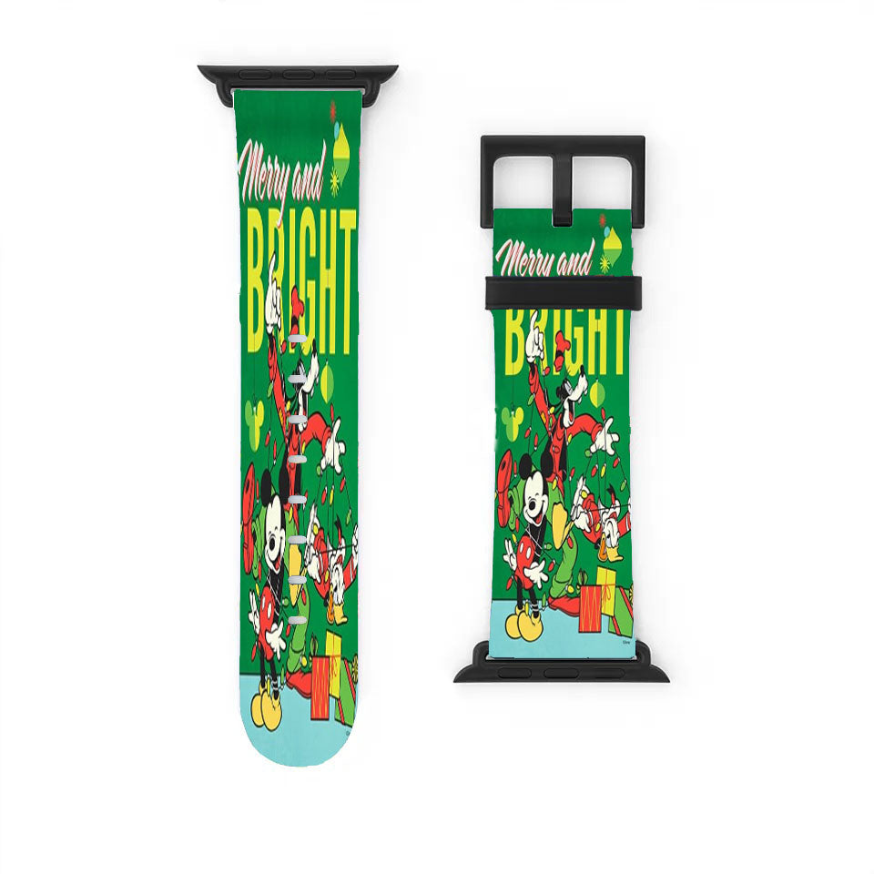 Merry And Bright Mickey And Pals Apple Watch Band 38Mm - 44Mm