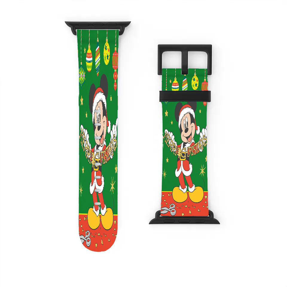 Merry Christmas Cutout Mickey Apple Watch Band 38Mm - 44Mm