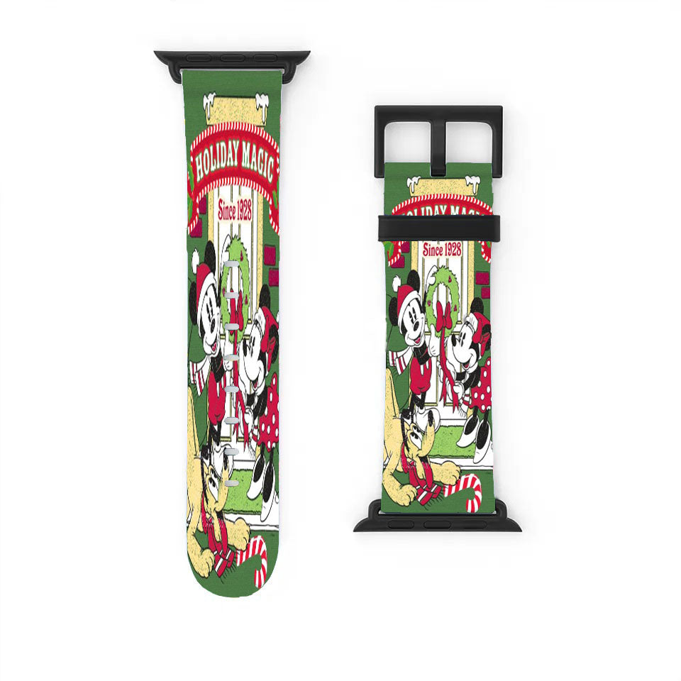 Mickey, Minnie, Pluto Holiday Magic Apple Watch Band 38Mm - 44Mm