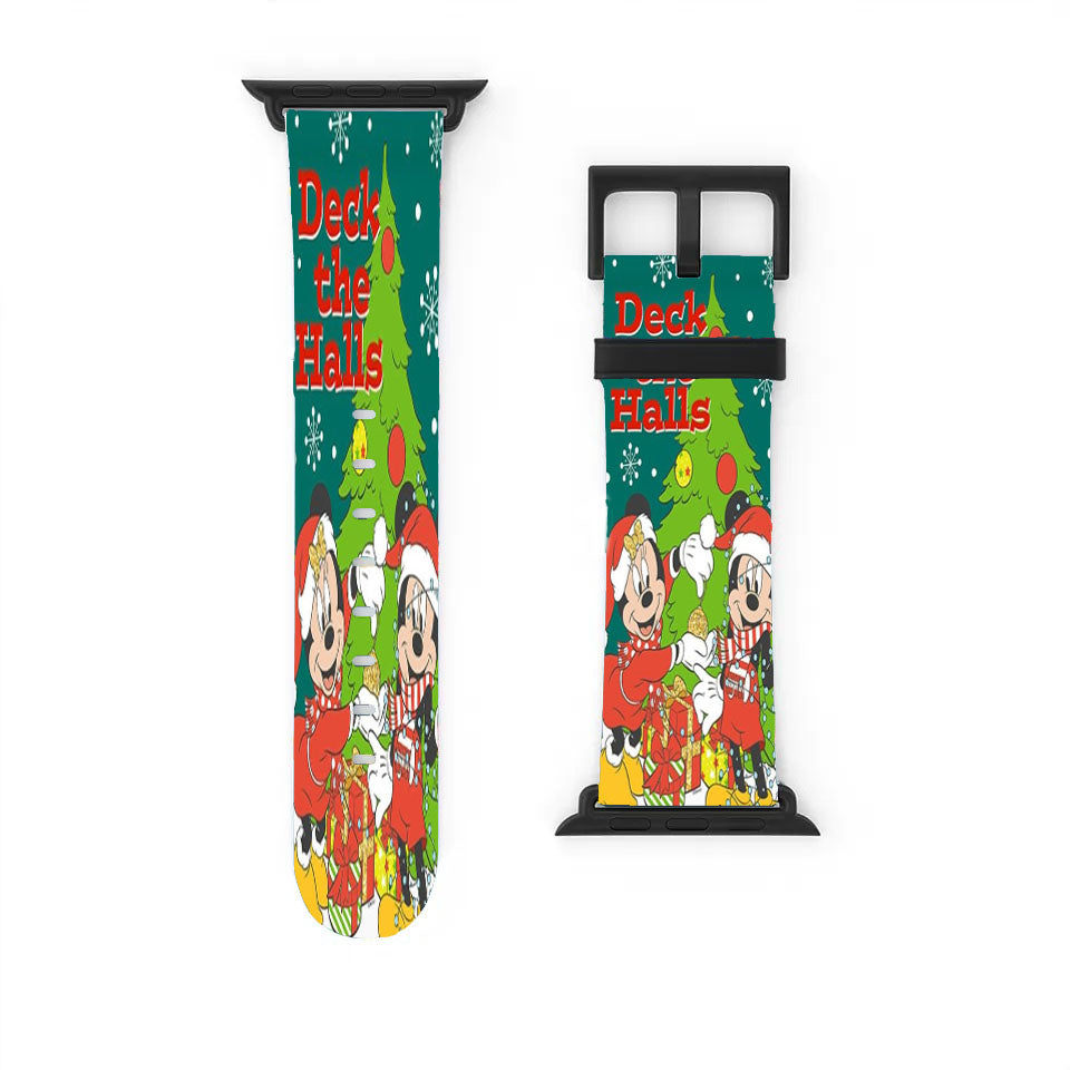 Mickey And Minnie Deck The Halls Apple Watch Band 38Mm - 44Mm