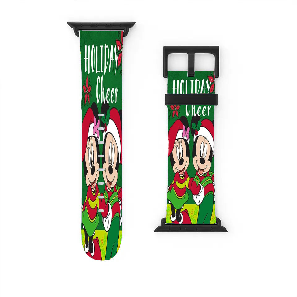Mickey And Minnie Holiday Cheer Apple Watch Band 38Mm - 44Mm
