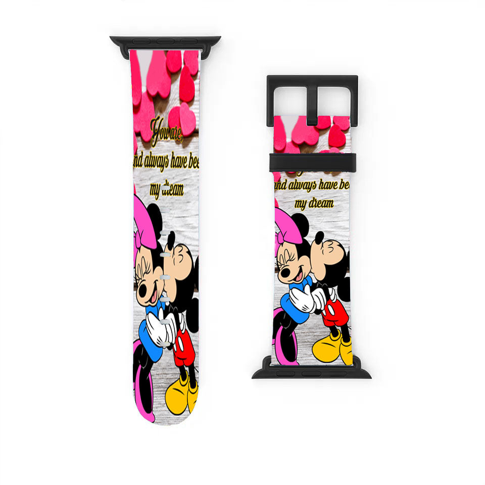 Mickey And Minnie Mouse Kissing Apple Watch Band 38Mm - 44Mm