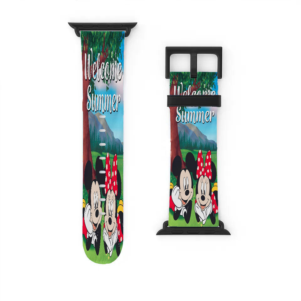 Mickey And Minnie Summer Welcome Apple Watch Band 38Mm - 44Mm